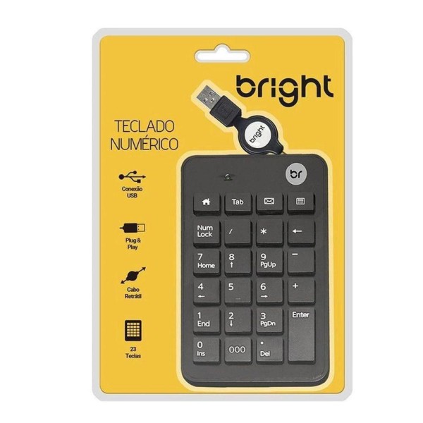 Encontraproduto.com.br - Teclado Numérico USB Bright 0134