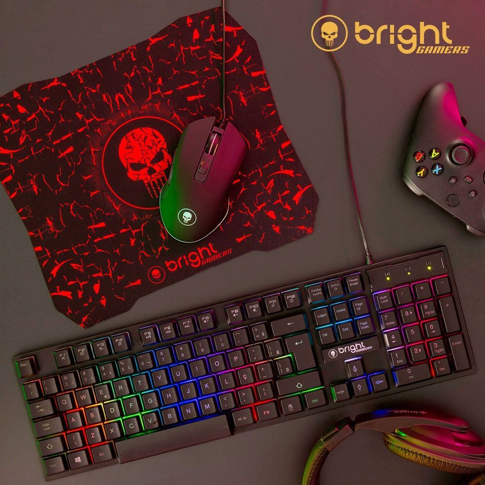Encontraproduto.com.br - Teclado Led, Mouse Led E Mouse Pad