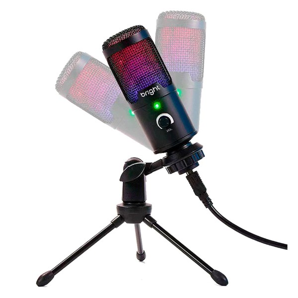 Encontraproduto.com.br - Microfone De Mesa Bright Streamer Rgb [f002]