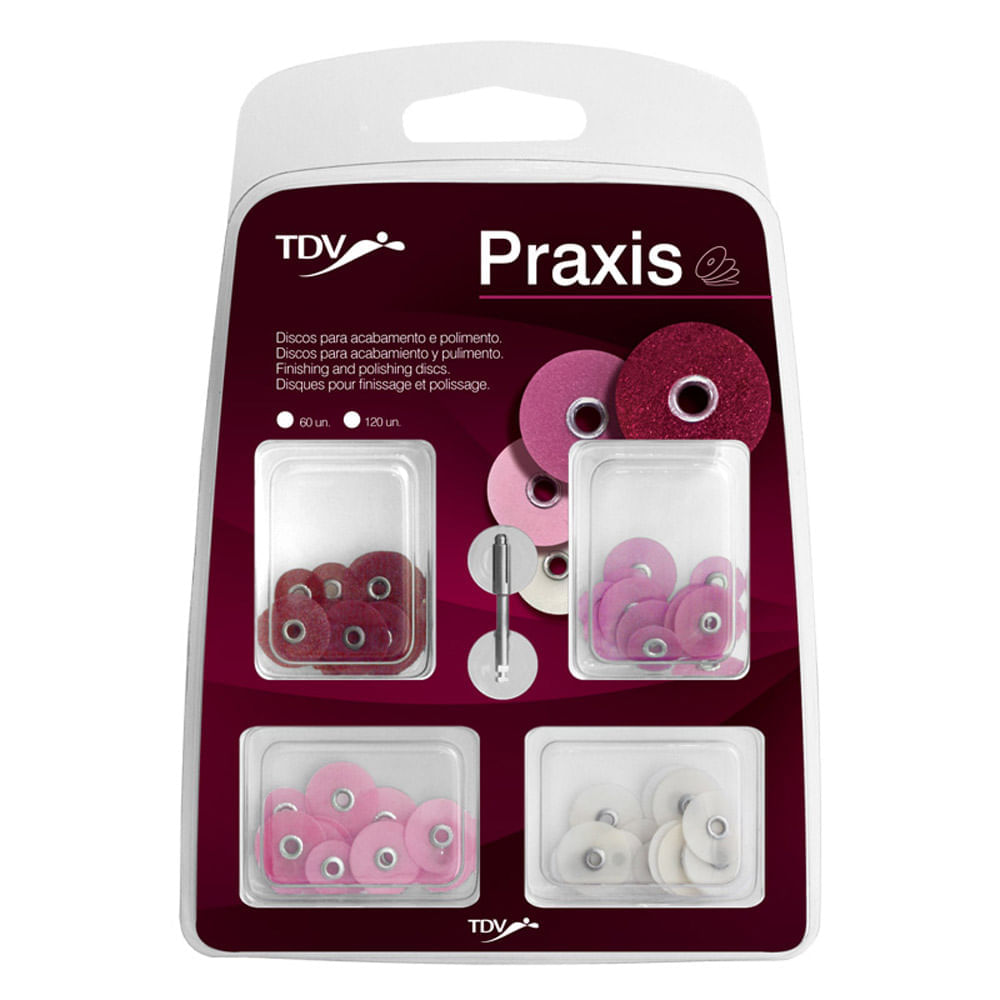 Encontraproduto.com.br - Praxis com 60 Discos Sortidos + Mandril - TDV