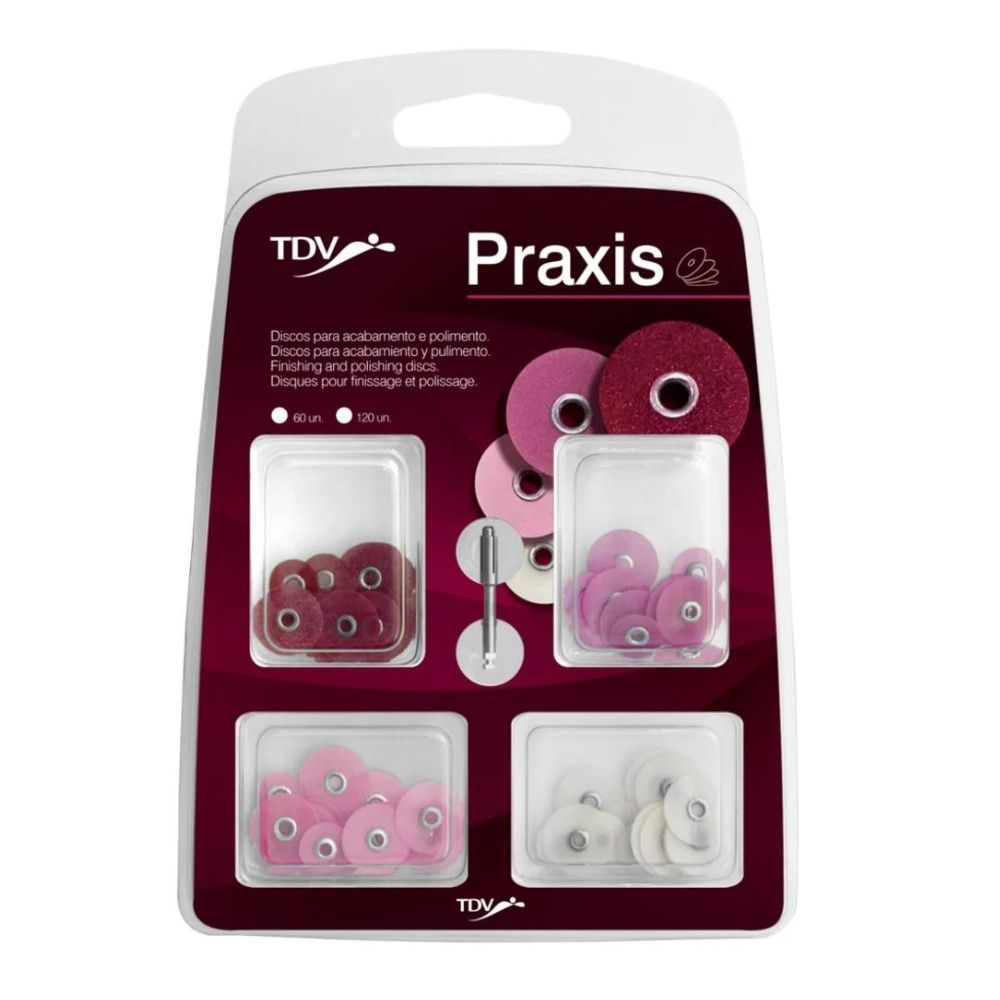 Encontraproduto.com.br - Praxis com 60 Discos Sortidos + Mandril - TDV