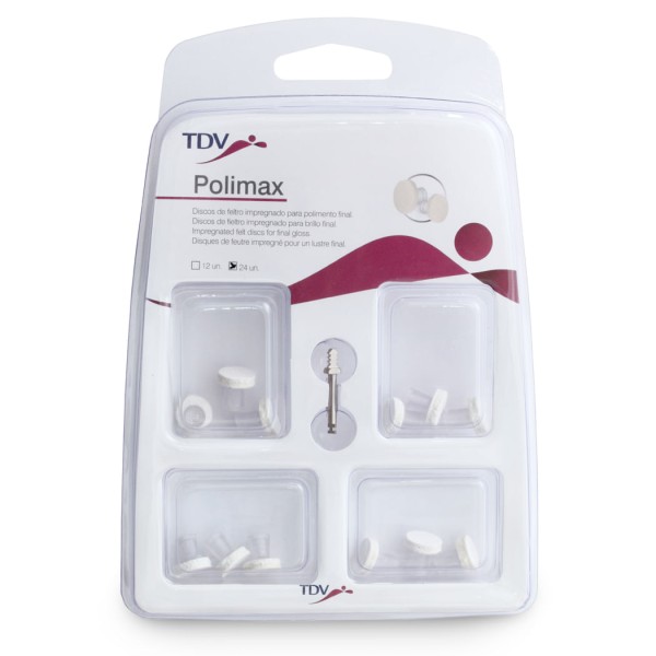 Encontraproduto.com.br - Disco de Feltro Polimax 9,5mm com 24 + Mandril - TDV