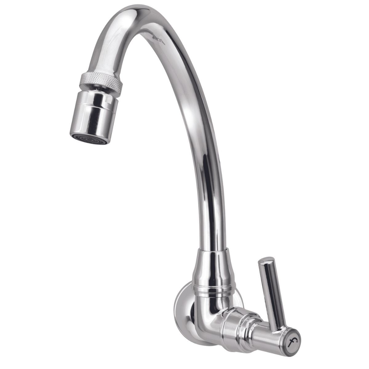Encontraproduto.com.br - Torneira de Parede para Cozinha Forusi C55 com Articulador 1/4x1/2x3/4 Cromado