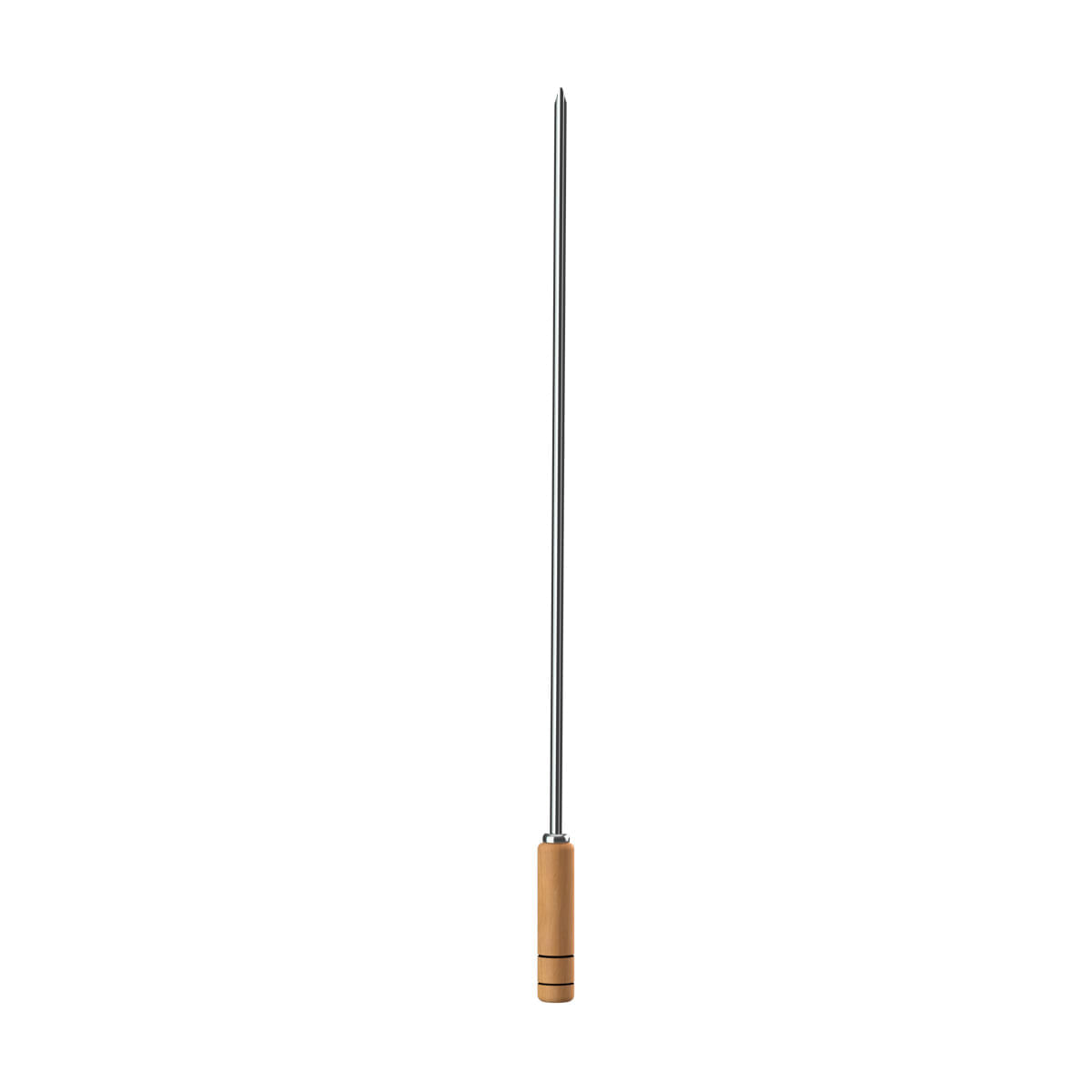 Encontraproduto.com.br - Espeto Simples para Churrasco de Aço Niquelado com Cabo de Madeira Stolf 75 cm