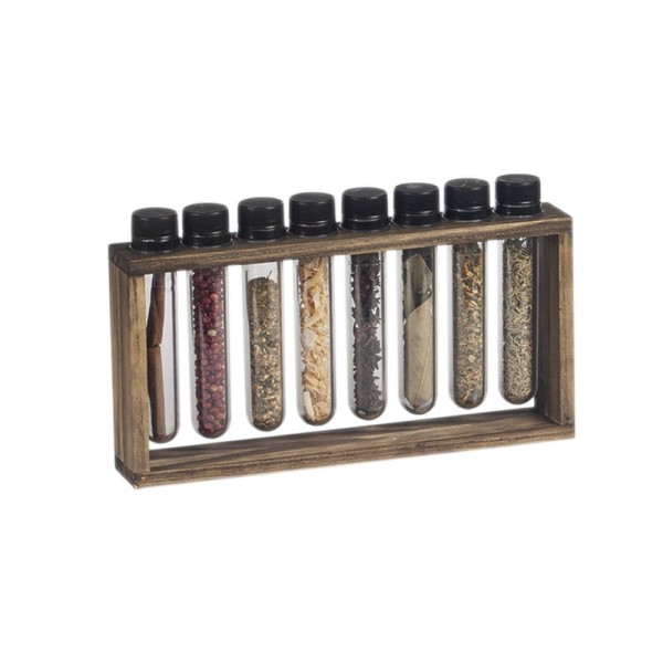 Encontraproduto.com.br - Porta temperos horizontal com 8 tubos pet Stolf 30cm