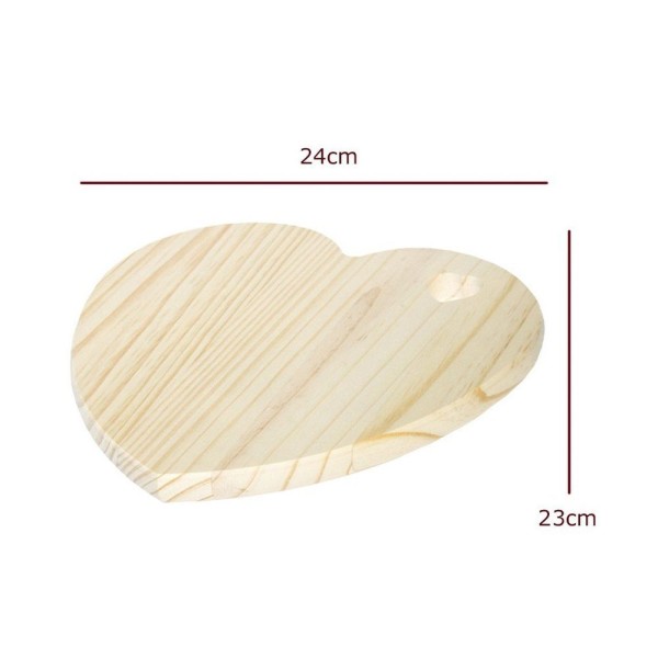 Encontraproduto.com.br - Tábua Coração Para Frios De Madeira Pinus - Stolf 23x24cm