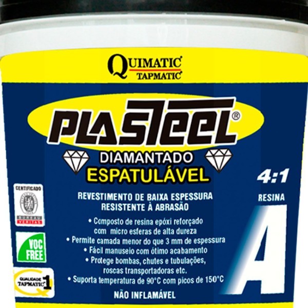 Encontraproduto.com.br - Plasteel Diamantado Espatulável 4:1 2,1 Kg Quimatic Tapmatic