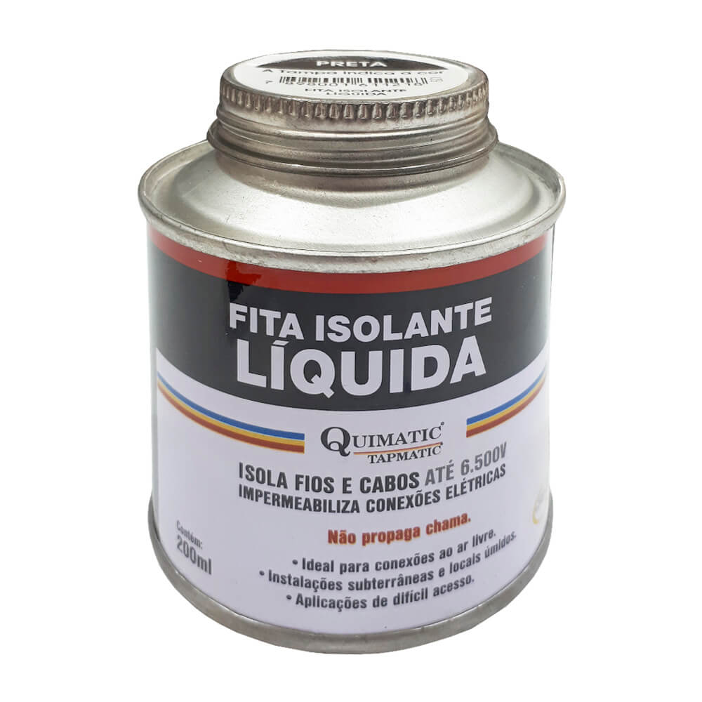 Fita Isolante Liquida 200mL - Preta-Bd 1