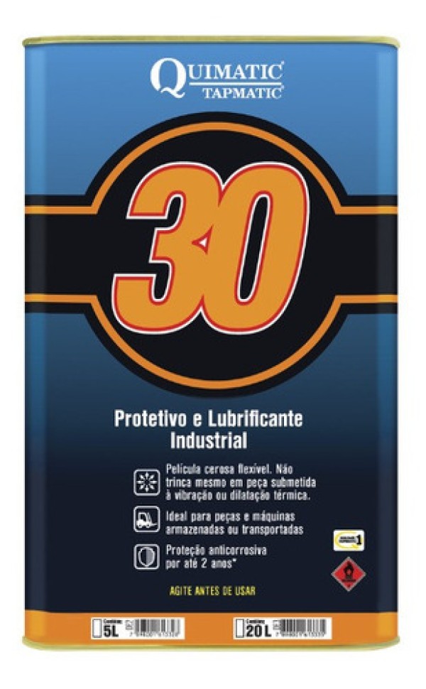 Encontraproduto.com.br - Quimatic 30 Protetivo E Lubrificante Industrial 5 L Quimatic Tapmatic