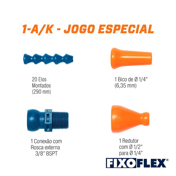 Encontraproduto.com.br - Fixoflex 1AK Jogo Especial AU1A Quimatic Tapmatic Sistema de 1/4