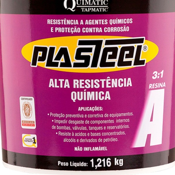 Encontraproduto.com.br - Plasteel Alta Resistência Química 3:1 1,457 Kg Quimatic Tapmatic