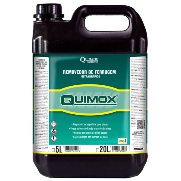 Encontraproduto.com.br - Quimox Removedor De Ferrugem 5 L Quimatic Tapmatic