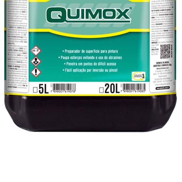 Encontraproduto.com.br - Quimox Removedor De Ferrugem 5 L Quimatic Tapmatic