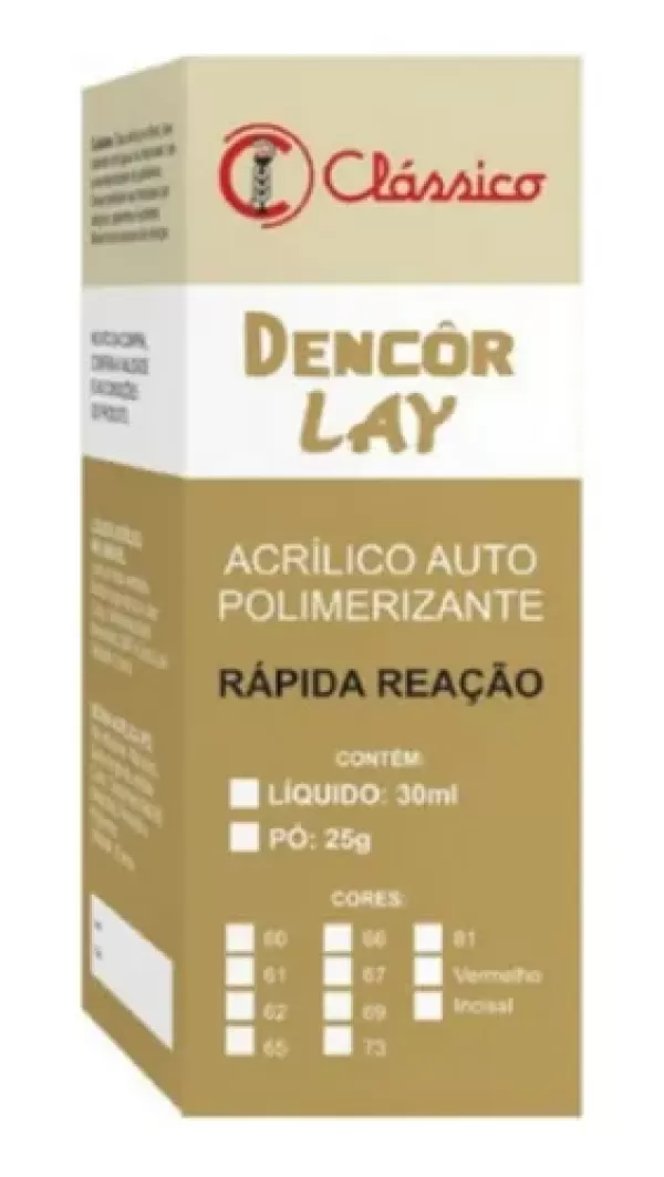 Resina Acrilica Dencor Lay Pó 25g - Classico