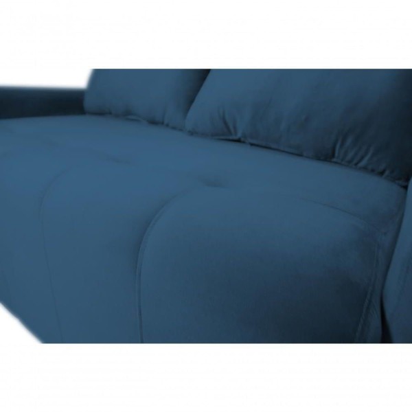 Encontraproduto.com.br - Sofá Cama Para Sala De Estar Amora New Veludo Matrix - Azul Azul