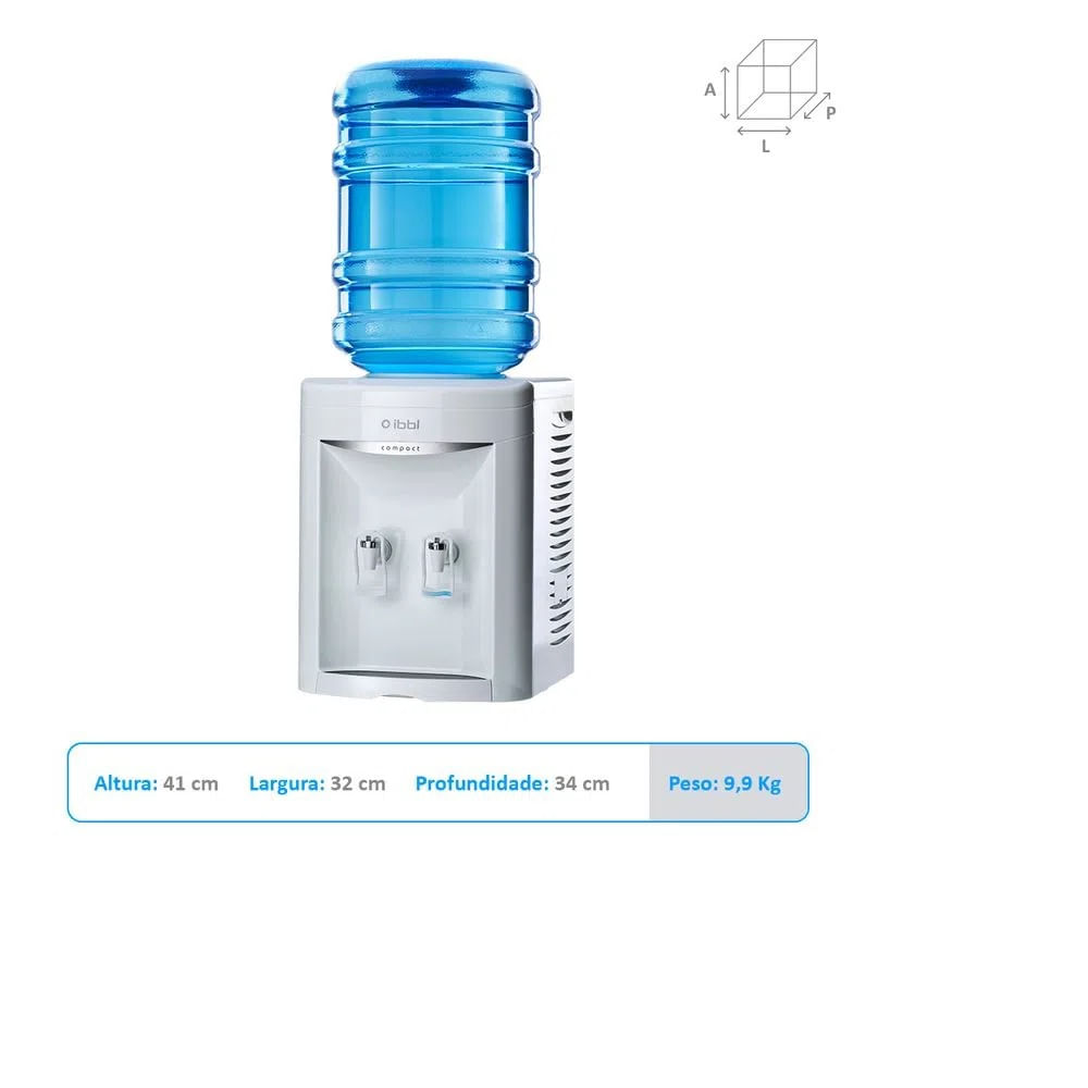Encontraproduto.com.br - Bebedouro de Mesa para Garrafão Compact Branco 127V IBBL