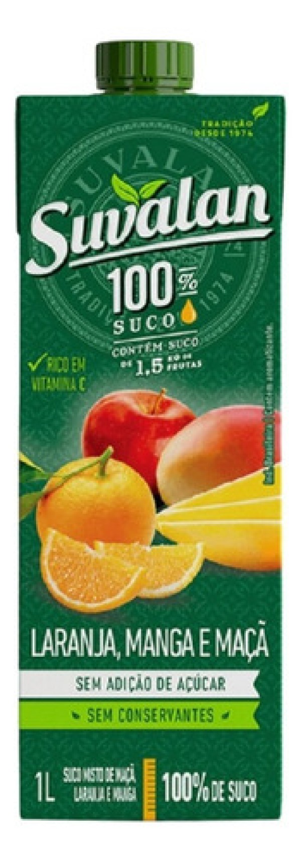 Suco de Laranja Manga e Maçã 100% 1L - Suvalan