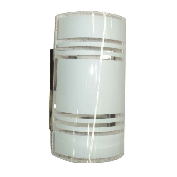 Encontraproduto.com.br - Arandela calha de inox com vidro tradicional Joanto