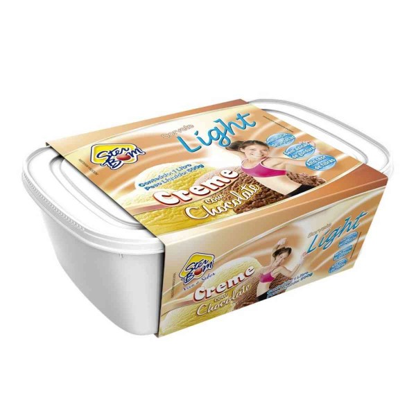 Encontraproduto.com.br - Sorvete Creme com Chocolate Light Ster Bom 1 L