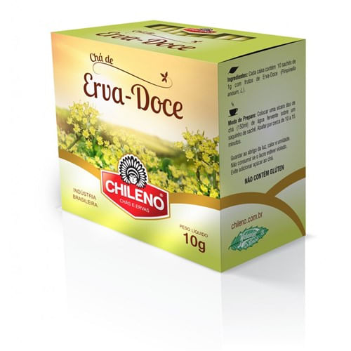 Encontraproduto.com.br - Chá Chileno Erva Doce 10g Com 10 Sachês