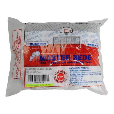 Par de Rede Futebol Society 5 Metros Fio 2 Nylon - Master Rede