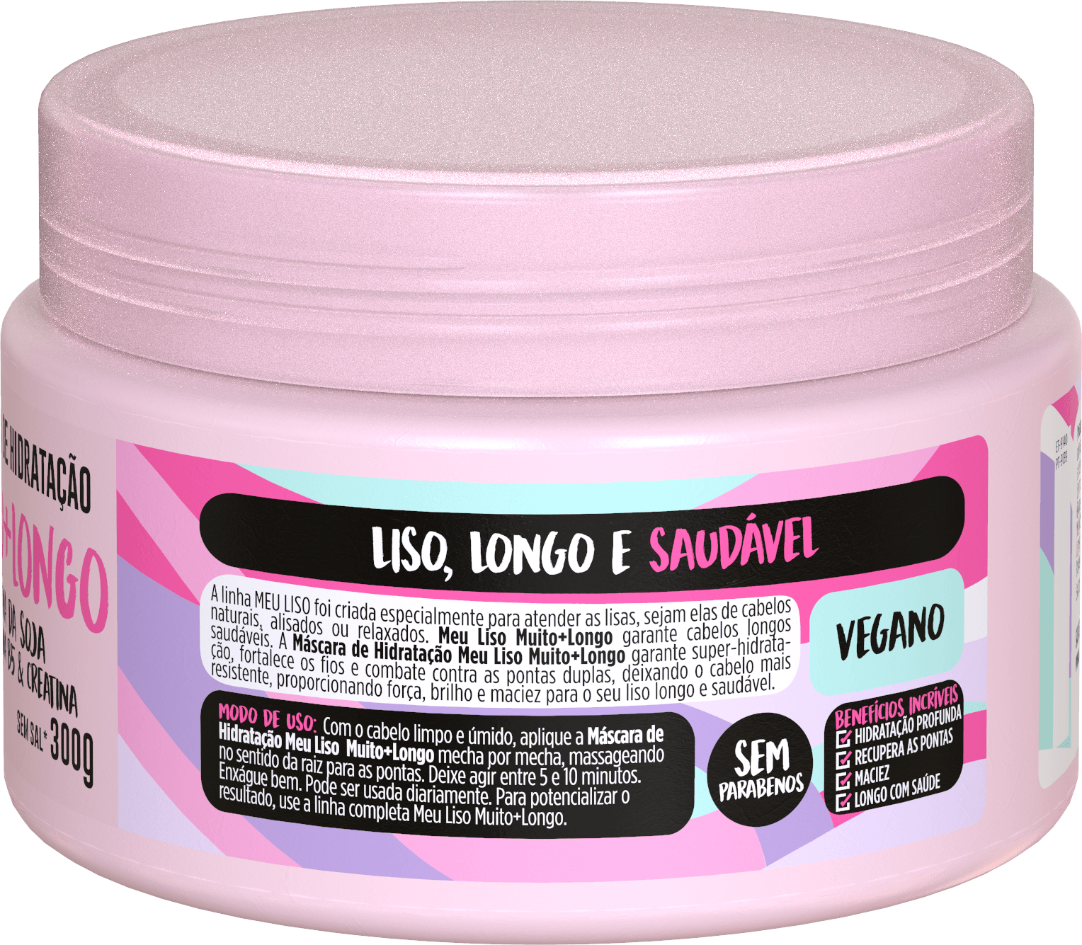 Encontraproduto.com.br - Máscara de Hidratação Meu Liso Muito+Longo Salon Line - 300g