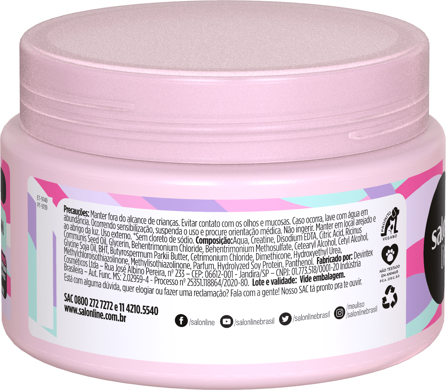 Encontraproduto.com.br - Máscara de Hidratação Meu Liso Muito+Longo Salon Line - 300g