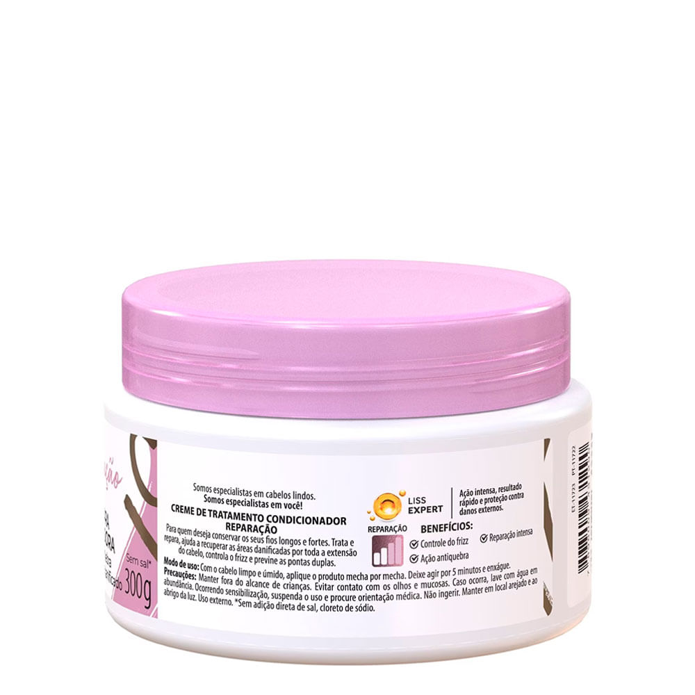 Encontraproduto.com.br - Máscara de Hidratação Meu Liso Muito+Longo Salon Line - 300g