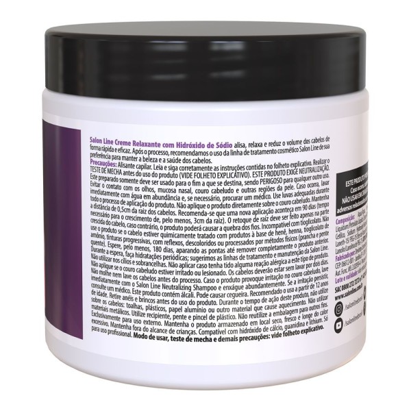 Encontraproduto.com.br - Relaxante Sod Salon Line Sup 400G - Salon Line Relax