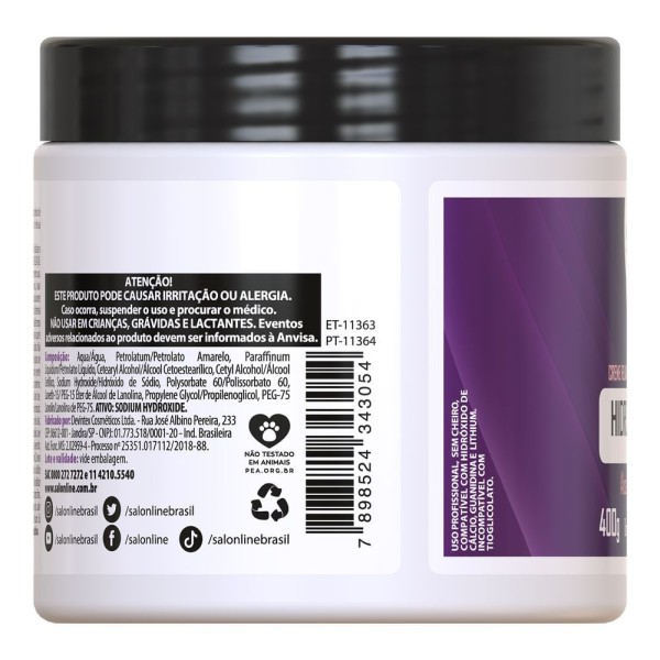 Encontraproduto.com.br - Relaxante Sod Salon Line Sup 400G - Salon Line Relax