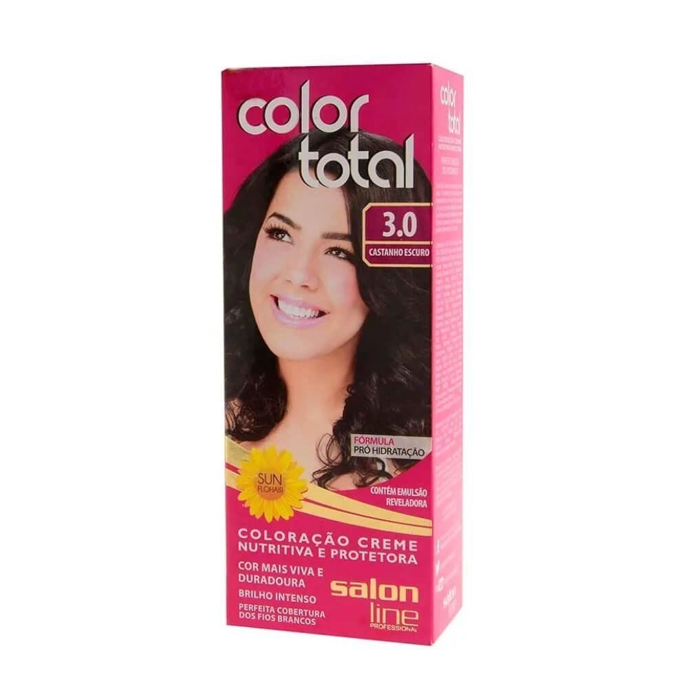 Encontraproduto.com.br - Tintura Salon Line Color Total N 3.0 Castanho Escuro 1 Kit