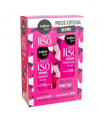 Shampoo + Condicionador Salon Line Meu Liso Demais Kit 2 Produtos 200ml