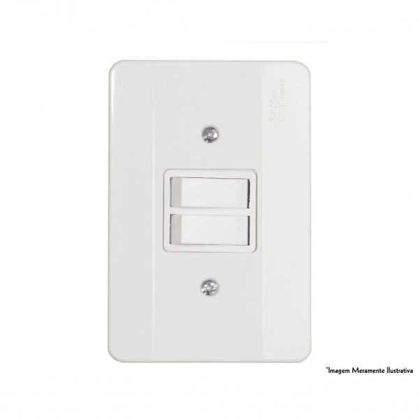 Encontraproduto.com.br - Interruptor Mill 2Par C/Pl D2P-E2M-21005 c/10pcs