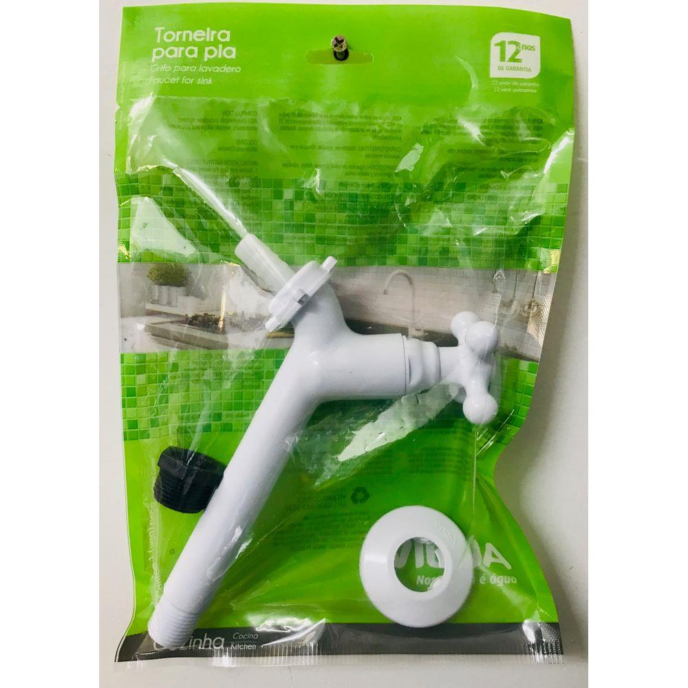 Encontraproduto.com.br - Torneira Viqua Marujá para Pia com Bico Mangueira 1/2 x 3/4