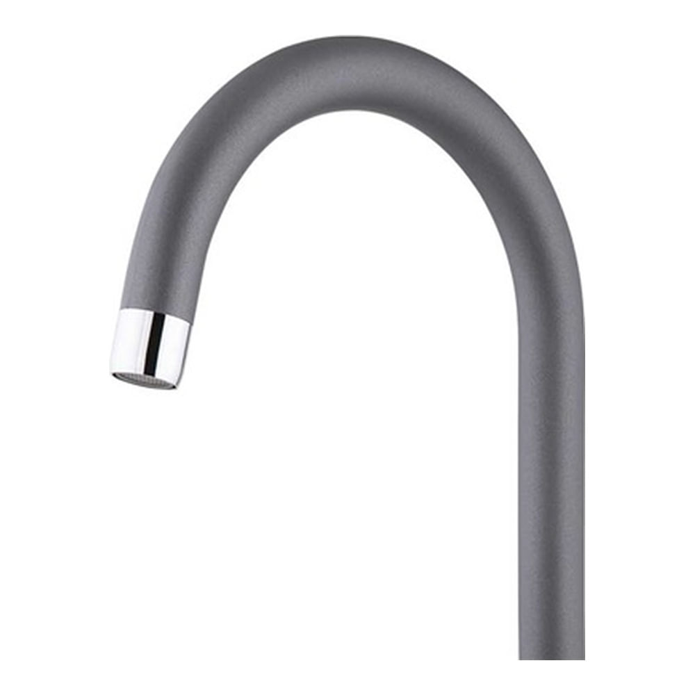 Encontraproduto.com.br - Torneira De Mesa Para Cozinha Bica Móvel Allure Décore Cinza Fosco Viqua