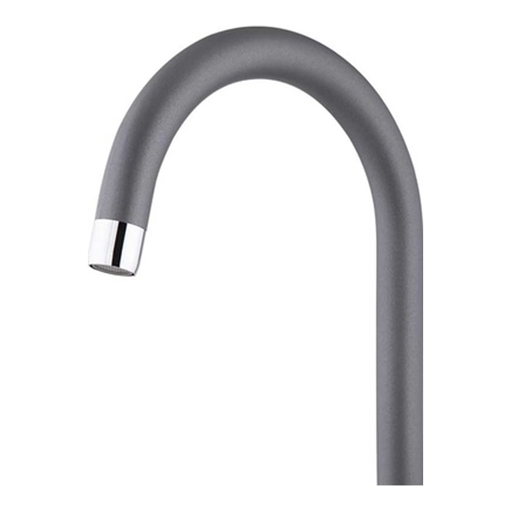 Encontraproduto.com.br - Torneira De Parede Para Cozinha Bica Móvel 1/4 Allure Décore Cinza Fosco Viqua