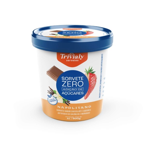 Encontraproduto.com.br - Sorvete 1 L Zero Napolitano