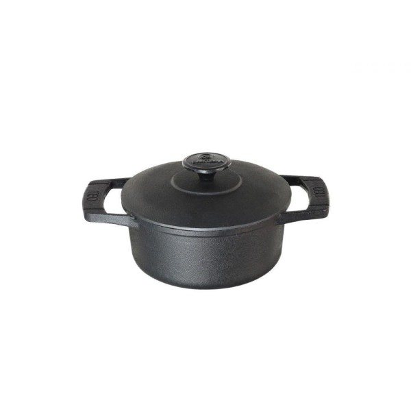 Encontraproduto.com.br - Caçarola Ferro Fundido Tampa Ferro