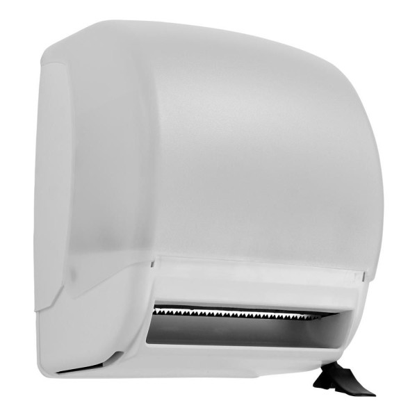 Dispenser Para Toalha Em Rolo Modelo Alavanca Lateral T211 Cor Translucido Branco