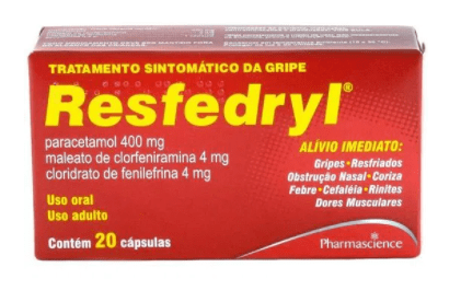 Encontraproduto.com.br - Resfedryl com 20 Cápsulas - Pharmascience