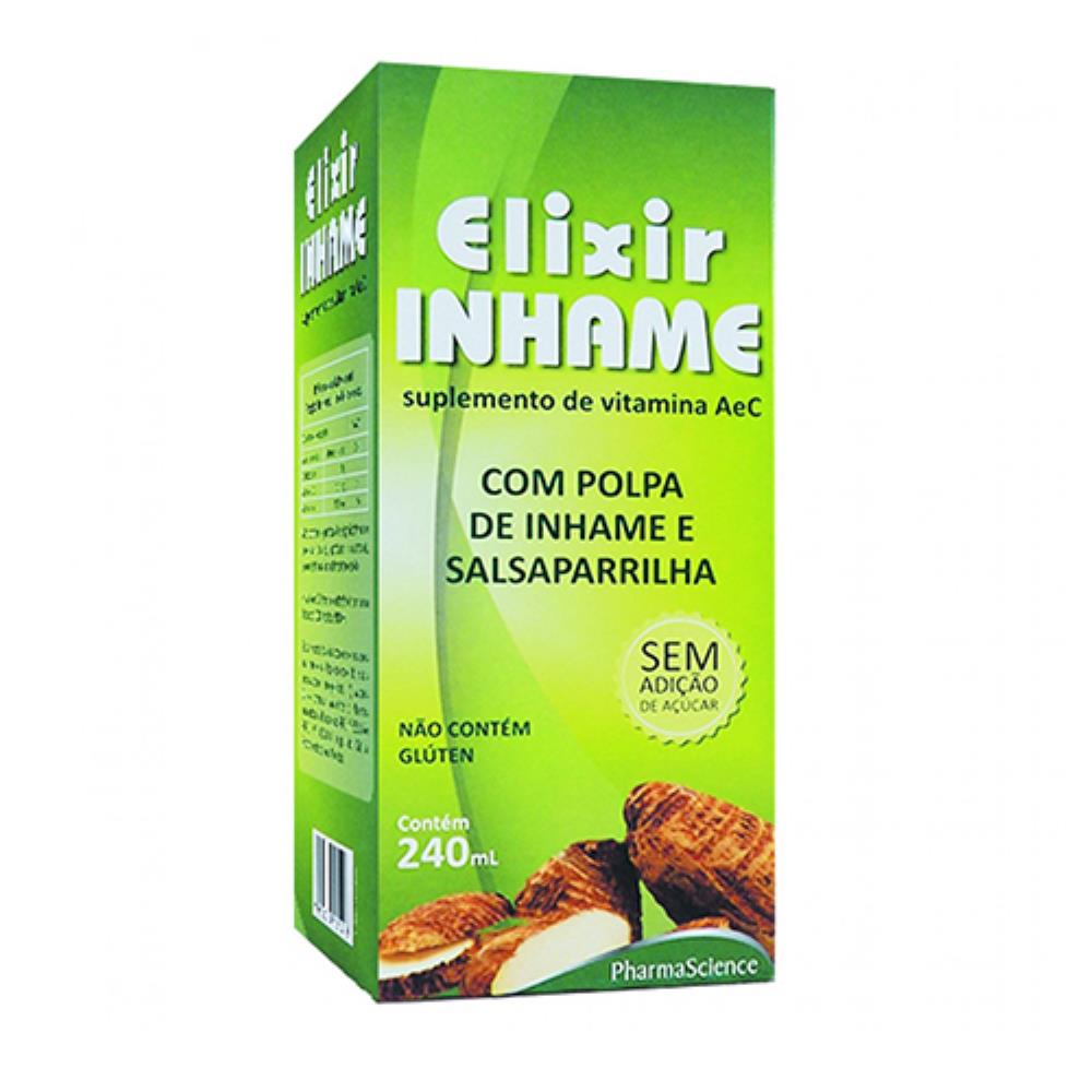 Encontraproduto.com.br - Elixir Inhame Pharmascience Sabor de Inhame e Salsaparrilha 240ml