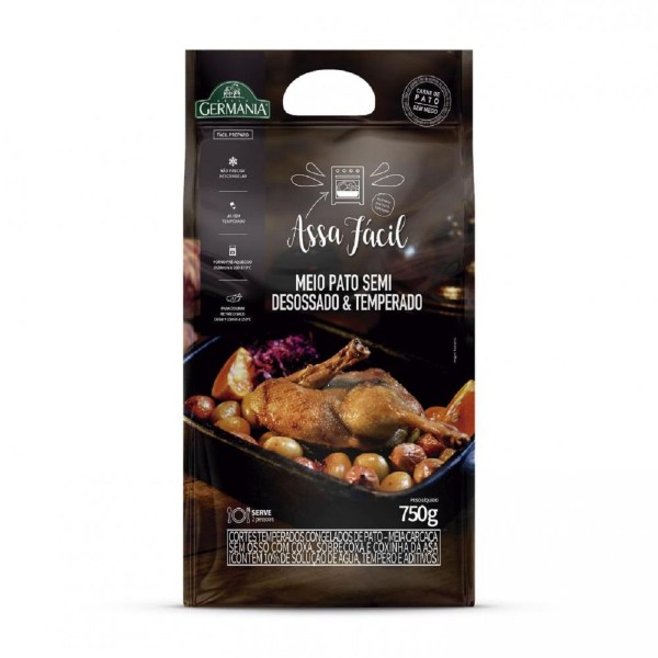 Encontraproduto.com.br - Pato Temperado Vila Germania Congelado Fracionado Ao Meio 750g