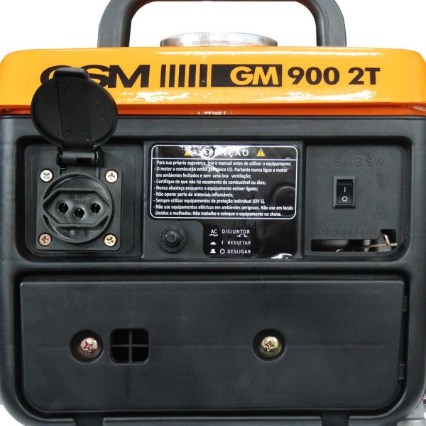 Encontraproduto.com.br - Gerador à Gasolina 1,1 kVA 2 Tempos 3,5L 4,5h GM900 127V CSM