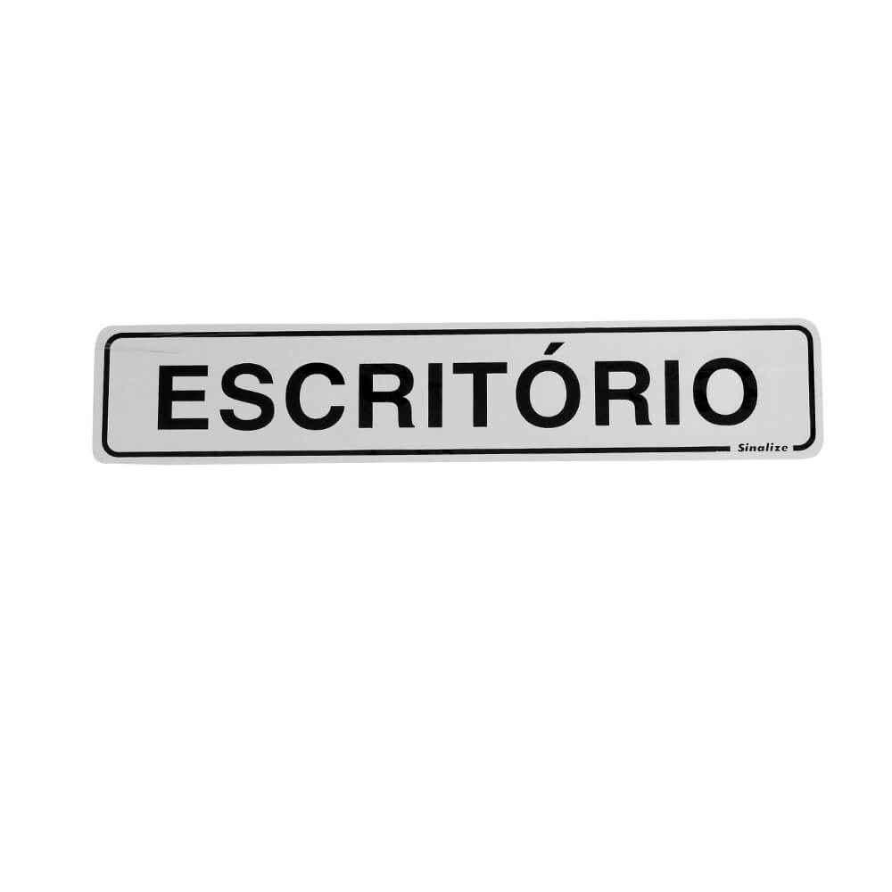 Placa de Sinalização Sinalize Escritório em Alumínio 5X25CM