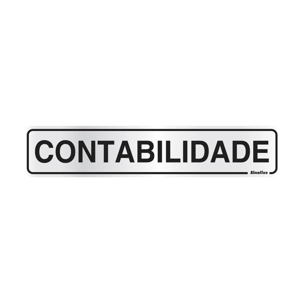 Placa Sinalize de Sinalizacao Contabilidade 5x25cm