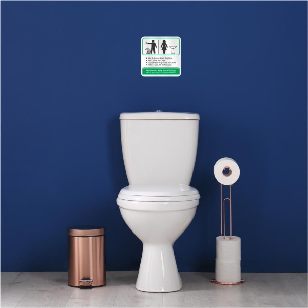 Encontraproduto.com.br - Placa 15x15 Procedimento Sanitário Unissex Sinalize