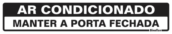 Placa de Sinalização Sinalize Ar Condicionado 5 X 25CM