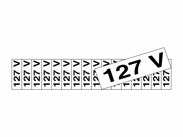 Placa de Sinalização Sinalize Etiqueta 5 X 25CM 127V