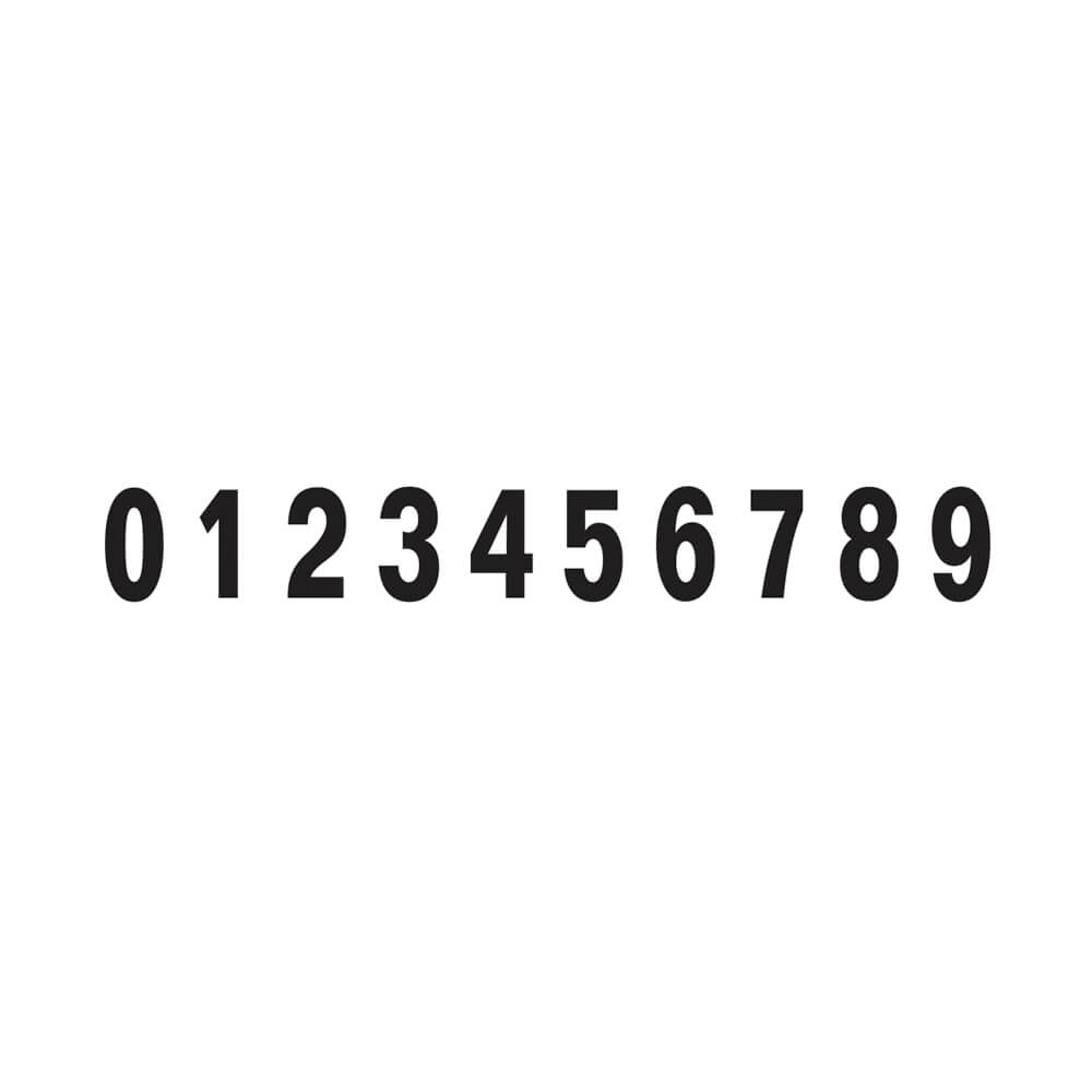 Encontraproduto.com.br - Placa Sinalize de Sinalizacao Numeral 0 a 9 2,5x5cm