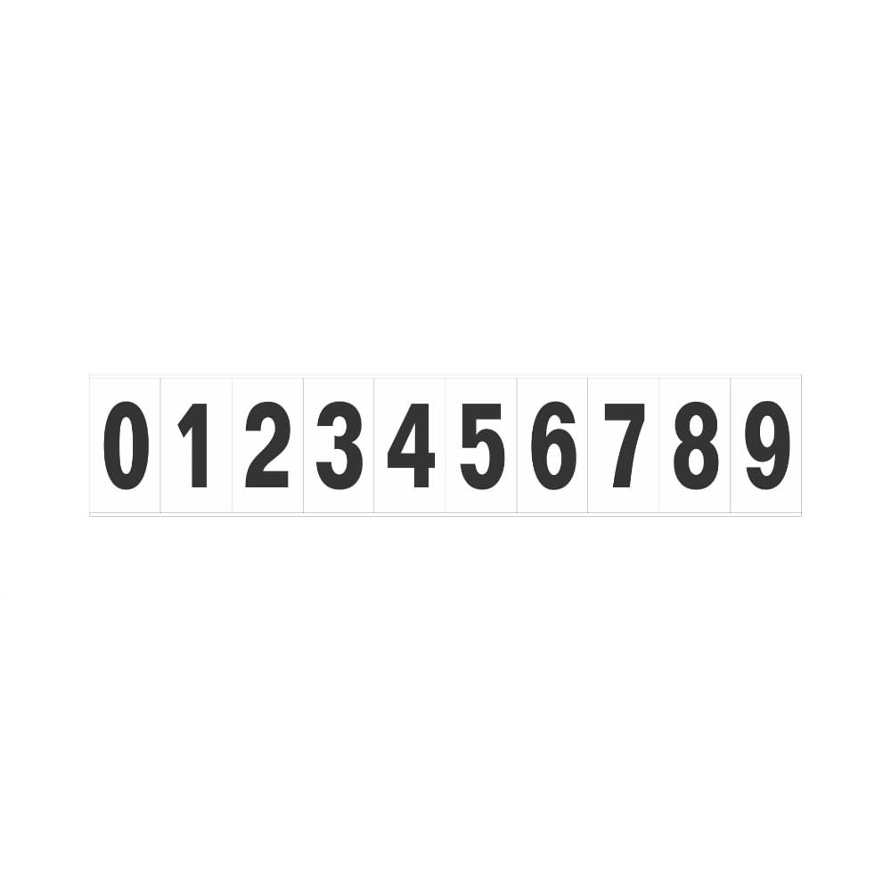 Encontraproduto.com.br - Placa Sinalize de Sinalizacao Numeral 0 a 9 2,5x5cm